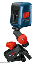 Профессиональный лазерный нивелир Bosch Professional GLL 2 с держателем MM 2 : два красных луча, 10 м (0601063A01)