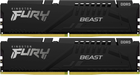 Оперативна пам'ять Kingston Fury DDR5-5200 32768 MB PC5-41600 (Kit of 2x16384) Beast Black (KF552C40BBK2-32) ($MS563118) - Уцінка