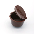 Багаторазова кавова капсула для Nescafe Dolce Gusto/Nespresso — 1 шт. з фільтром, екологічна. Коричнева.