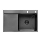 Кухонна мийка Kroner KRP Schwarze — 7849RHM PVD (3.0/1.0 мм)