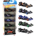 Машинки базовые 5 шт. Hot Wheels Formula One F1 Race Team 1:64 JGF58 Black