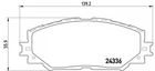 Гальмівні колодки BREMBO P83082 Toyota Auris, Corolla, Rav-4, Yaris, Verso 04465YZZR3, 0446542190, 0446542180