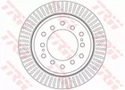 Диск гальмівний TOYOTA LAND CRUISER, LEXUS GX, TOYOTA FJ, TRW (DF6342)