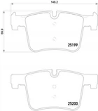 Гальмівні колодки BREMBO P06075 BMW 3 Series, X4, 4 Series, X3, 2 Series, 1 Series 34116854126, 34114073936, 34106859182