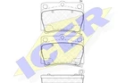 Гальмівні колодки ICER 181719 Mitsubishi Pajero MZ690027, MN102626, MR307249