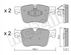Тормозные колодки Metelli 22-0985-1 Opel Grandland X 95525370, 1623162380