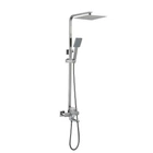 Душова система з тропічним душем Lidz Kubis 1030, Nickel (з виливом) LDKUB1030NKS28538