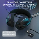 Беспроводные игровые наушники ATTACK SHARK L80 (Bluetooth 5.3, 2.4G, черные)