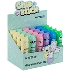Клей-олівець PVP Kite Colorful, з фігурним ковпачком, 15 г K24-1131