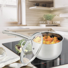 Ківш нержавіючий Maestro 160 мм x 1.8 л з кришкою (MR-3519-16S)