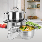 Набор посуды нержавеющий Maestro 1.5 х 3 х 5 л (3 шт.) MR-2120-6L (MR-2120-6L)