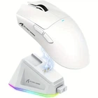 Біла ігрова миша ATTACK SHARK X11 63g (PAW3311, 22 000 DPI, Bluetooth/2.4G/USB-C, RGB док-станція)