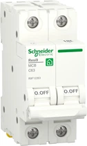 Автоматичний вимикач 2-полюсний Schneider Electric RESI9 2P 63A C 6 kA R9F12263