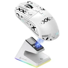 Ігрова мишка ATTACK SHARK X6 Three Modes Gaming з RGB зарядною станцією (White)