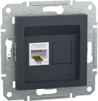 Розетка комп'ютерна RJ45 UTP кат. 5Е Schneider Electric Asfora Антрацит EPH4300171