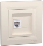 Розетка комп'ютерна RJ45 UTP кат.6Е Schneider Electric Asfora Крем EPH4700123