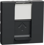 Розетка комп'ютерна RJ45 Schneider Electric Unica New категорія 5UTP 2 модулі антрацит NU341154