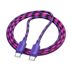 Кабель HOCO X116 для зарядки USB-C × USB-C 60W 3A длина 1м Фиолетовый