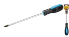 Отвёртка крестовая магнитная MASTERTOOL PH3х200 мм ручка с TPR покрытием 48-5320