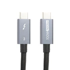 Дата кабель USB-C to USB-C 2.0m Thunderbolt 3 40Gbps, 100W, 20V/ 5A, 4K/ PowerPlant