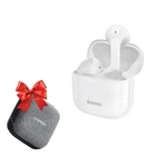 Беспроводные Bluetooth наушники BASEUS True Wireless Earphones Bowie E3 (NGTW080002) + Подарок защитный чехол UGREEN ударопрочный кейс для наушников |Bluetooth 5.0, 35/330mAh, до 5 часов работы, определение местоположения, IP64, OTA| Белый