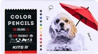Набір кольорових олівців тригран, Kite Dogs, 12 кол., мет. пенал (K22-058-1)