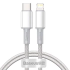 Кабель Baseus High Density Braided USB-C to Lightning 1m White (CATLGD-02)