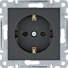 Розетка з з/к Hager Lumina, чорна, 16А/230В WL1053