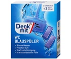 Блок для зливного бачка Denkmit WC-Blauspüler, 3 запаски — синя вода, аромат, антинакип (GTIN 4067796179491)