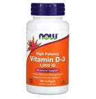 Високоефективний вітамін D3 25 мкг (1000 МО) NOW Foods 180 капсул