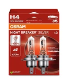 Комплект галогенових ламп OSRAM H4 64193NBS-2HB Night Breaker Silver +100% 60/55W 12V P43t (2 шт)