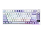 Бездротова Механічна Клавіатура AJAZZ AK820 Pro з Підсвіткою Клавіш Hot-Swap White Purpule