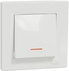 1-клавішний вимикач Schneider Electric Asfora з підсвіткою самозажимний білий (EPH1400121)