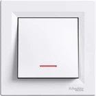 Перемикач 1-клавішний Schneider Electric Asfora з підсвіткою самозажимний білий EPH1500121