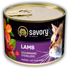 Вологий корм для кішок Savory Cat Can Adult Sterilised З ягнятком 200 г