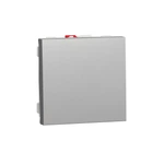 Выключатель одноклавишный Schneider Electric Unica New 2 модуля алюминий NU320130