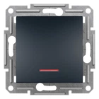 Выключатель одноклавишный Schneider Electric Asfora с подсветкой антрацит EPH1400171