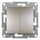 Вимикач двоклавішний Schneider Electric Asfora бронза EPH0300169