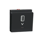 Выключатель карточный Schneider Electric Unica New с подсветкой 2 модуля антрацит NU328354
