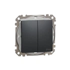 Выключатель двухклавишный Schneider Electric Sedna Design IP44 чёрный SDD214105