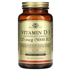 Вітамін D3 125 мкг (5000 МО) Vitamin D3 (Cholecalciferol) Solgar 240 капсул