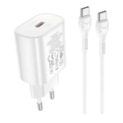 Сетевое зарядное устройство Hoco N22 Jetta PD25W (Type-C to Type-C) White