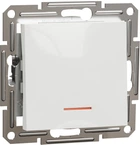 1-клавішний вимикач Schneider Electric Asfora з підсвіткою білий без рамки (EPH1470121)