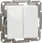 Вимикач 2-клавішний кнопковий Schneider Electric Asfora білий без рамки EPH1170121