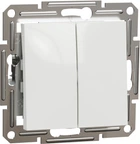 Вимикач 2-клавішний Schneider Electric Asfora білий без рамки EPH0370121