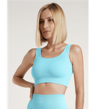 Привлекательный и комфортный эластичный топ в рубчик TOP RIB - Giulia - TOP RIB - S/M - Sky Blue