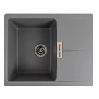 Гранітна мийка для кухні VALESO 6250 ZIRKONE матовий Сірий металік (00119972)