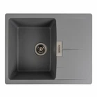 Гранітна мийка для кухні Platinum 6250 ZIRKONE матовий Сірий металік (00119807)