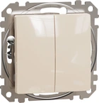 Перемикач 2-клавішний Schneider Electric Sedna Design Бежевий SDD112108