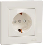 Розетка з заземленням з захисними шторками Schneider Electric Asfora Крем EPH2900223